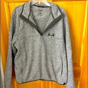 L.L. Bean Slightly Fitted pullover jacket XL gray marked sweater sweatshirt